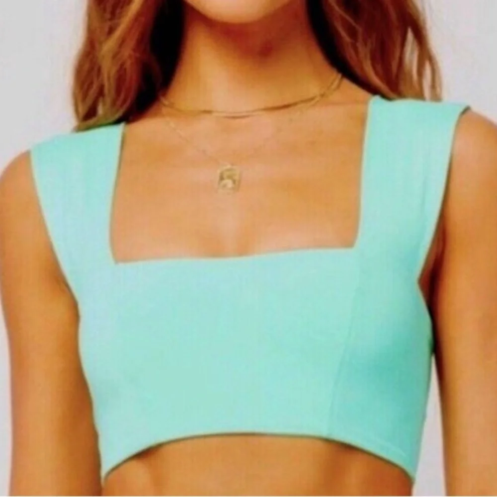 L*Space parker Bralette Bikini‎ Top Mint Green Women’s Size L nwot